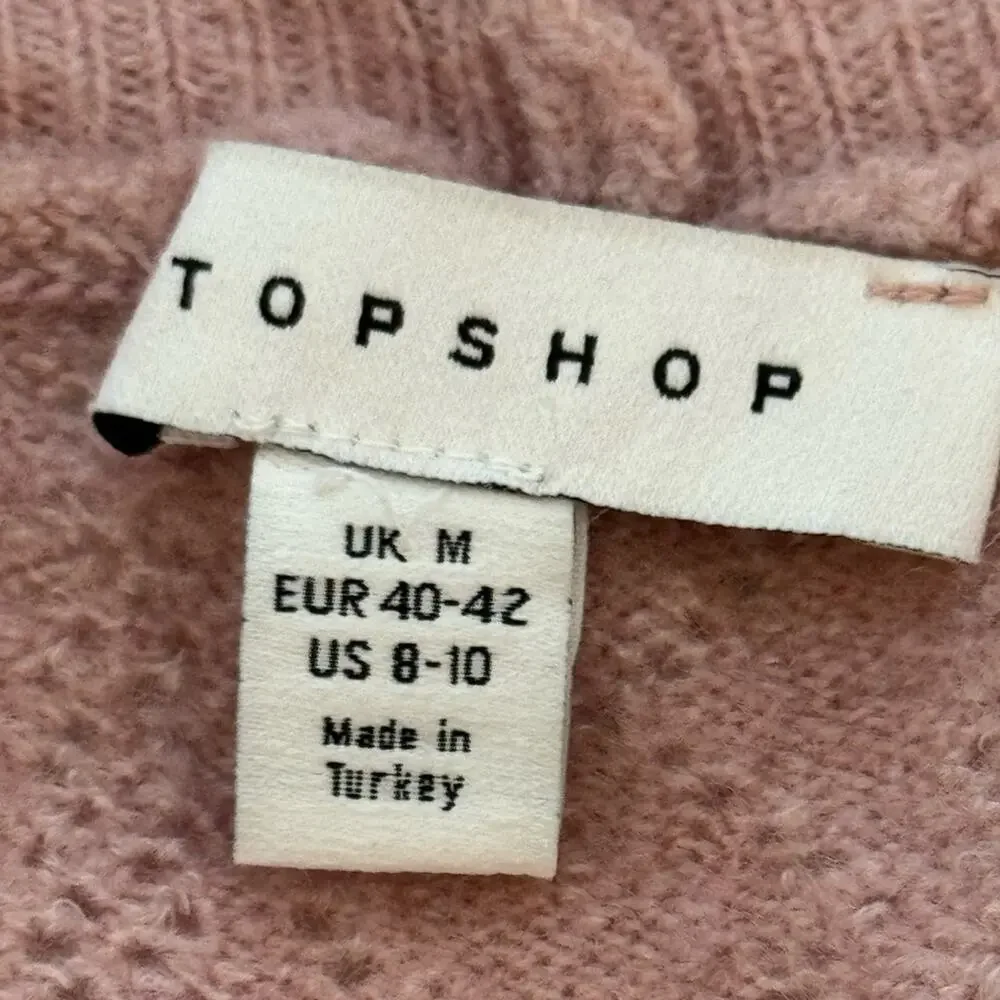 NEW ~ TOPSHOP, NORDSTROM ~ Diamond Stitch Cardigan Size M BEAUTIFUL, Normcore - Picture 5 of 5